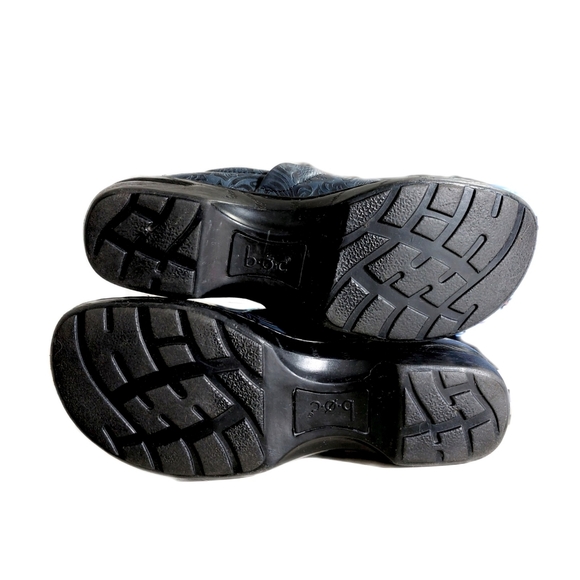 B.O.C Womens Peggy Leather Blue Professional Slip On Clogs Size 9.5 - Picture 6 of 6